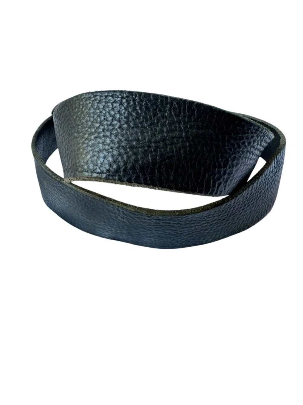 Vintage DIESEL Black Genuine Pebbled Leather Casual Belt For Men 36